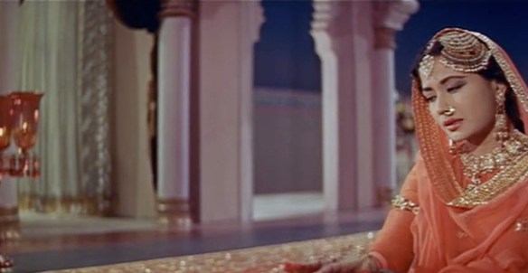 Meena Kumar shines as Pakeezah in the beloved mujra song "Chalte Chalte."