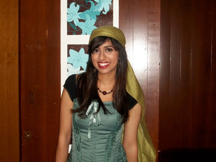 Mrs. 55 in her go-to gypsy girl costume. When all else fails...