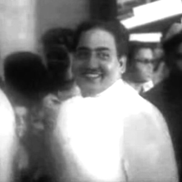 Mohammed Rafi at the Mother India (1957) premier