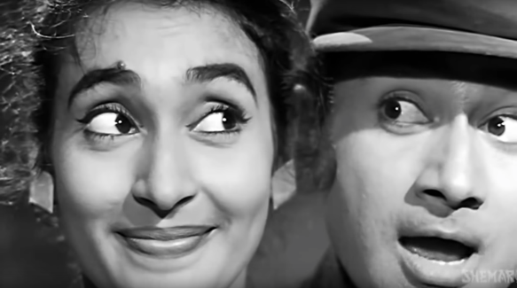 Dev Anand and Nutan in Paying guest