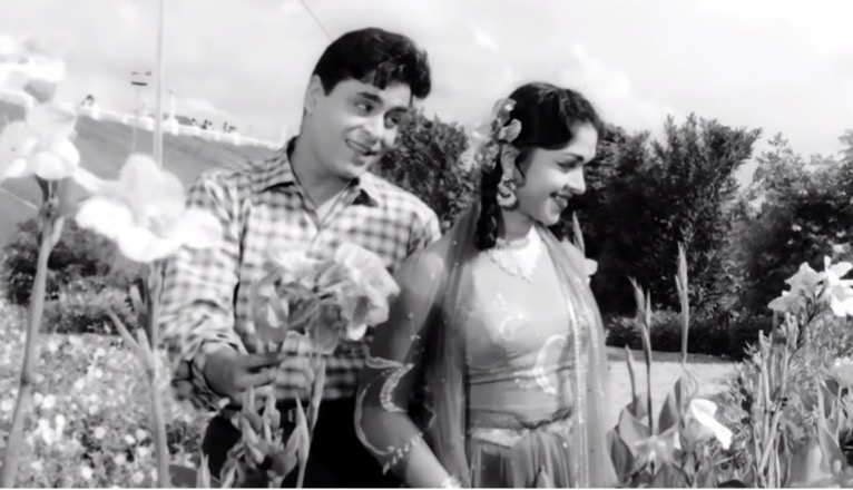 Rajendra Kumar and Saroja Devi in 
