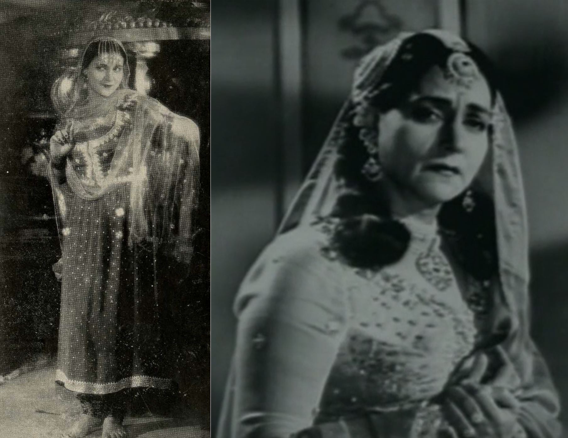 Sulochana or Ruby Myers as Anarkali and Queen Jodha